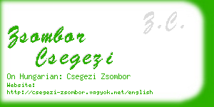 zsombor csegezi business card